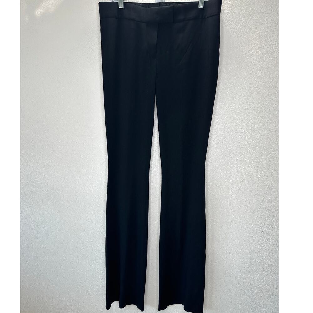 Tom Ford Black Viscose Blend Slight Flare Long Dress Pants 46 / 12